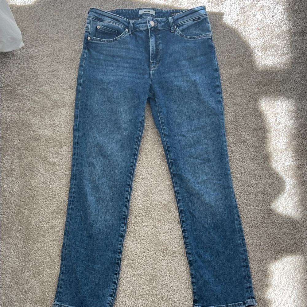 Mavi Dark Blue Straight Leg Women's Jeans